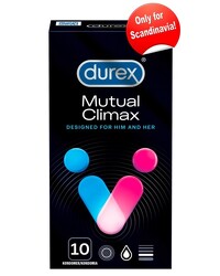 Durex 10 gerippt-genoppte Mutual Climax Kondome 56 mm 